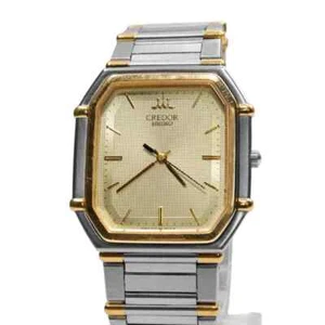 Seiko Credor Men's Vintage Watch 22KT Gold Square Slim Stylish Model 7771-5010 - Picture 1 of 9