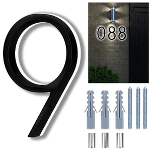Backlit LED Home Address Numbers, 8 Inch House Numbers, Stainless Steel Hand-... - Picture 1 of 7