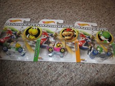 hot wheels nintendo mario kart yoshi,bowser,koopa troopa,diecast car,new