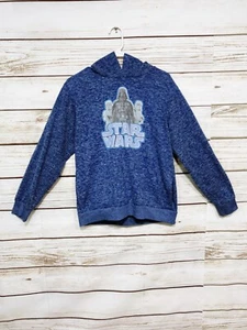 Star Wars Boys Hoodie Sz XL Blue Darth Vader Stormtroopers Long Sleeve Pullover - Picture 1 of 8