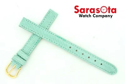 deBeer Genuine Lizard 10mm Regular Stitched 10 Buckle Leather Watch Band Colors - Image 1 of 3