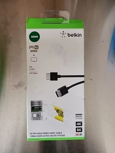 Belkin 6.6' Ultra High Speed HDMI Cable, HDMI Male/HDMI Male Black AV10175BT2M - Picture 1 of 1