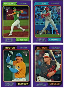 2023 Topps Heritage Chrome Purple Refractors **Buy More, Save More** - Picture 1 of 1