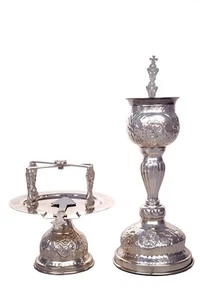 Juego completo de cáliz ortodoxo plateado taza de la Sagrada Comunión 11" 10 oz 300 ml - Imagen 1 de 1