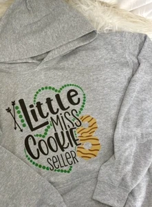 Girl Scouts Little Miss Cookie Seller Hoodie Youth Size S M L Xl - Picture 1 of 1