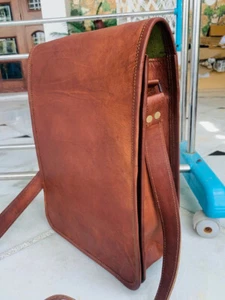 Men's Safe Leather Vintage Laptop Messenger Handmade Briefcase Bag Satchel - Picture 1 of 6