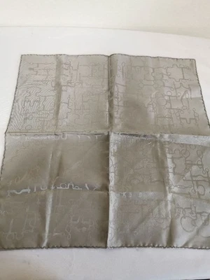Hermes Horsebit 45 Silk Scarf Petit Carré Gavroche Silver W/Tags No Box Used. - Image 1 of 4