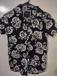 Denim & Flower Youth Shirts (Lot Of 2) 13/14 CM264 gray CM164 black Button Up - Picture 1 of 9