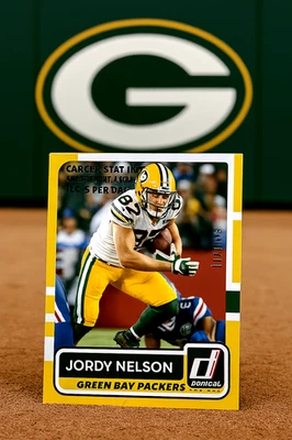2015 Donruss Career Stat Line Parallel #84 Jordy Nelson /582 Green Bay Packers - Image 1 of 4