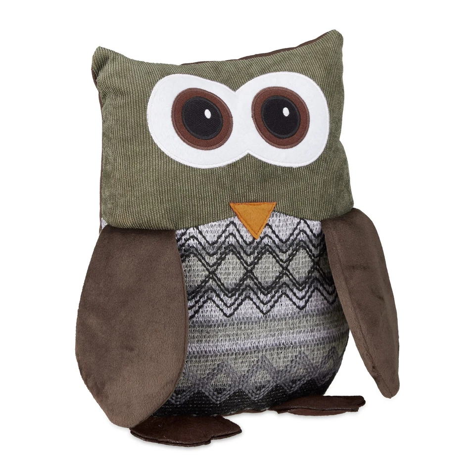 Türstopper eule Türpuffer Stoff Türsack Braun stabiler Türhalterschutz 1 kg - Bild 1 von 4