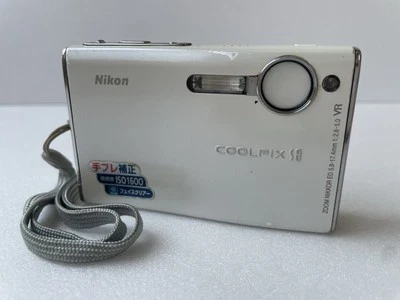Nikon Coolpix S8 White Compact Digital Camera, Used, Tested - Image 1 of 4