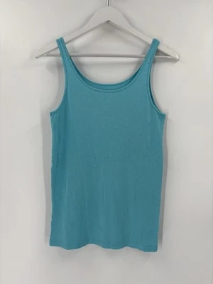 Eileen Fisher Tank Top Womens Large Blue Sleeveless Lightweight Top 100% Cotton - Image 1 of 4