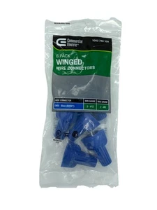 (Paquete de 6) conectores eléctricos comerciales de cable alado azul - Imagen 1 de 2