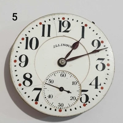 Illinois   pocket watch movement size 16, Jewels  21, works - Image 1 of 3
