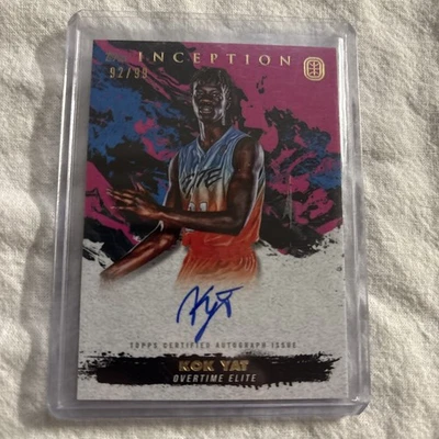 2021-22 Topps Inception OTE Overtime Elite Magenta /99 Kok Yat #IA-KY2 Auto - Image 1 of 4