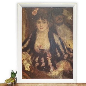 Renoir Framed Print Vintage French Wall Art Large Female Portrait Woman Painting - Picture 1 of 11