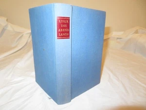 Vtg 1963 German Poetry Book Lyrik Des Abend Lands from Consulate General Boston - Picture 1 of 9