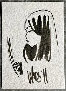 Tarjeta de boceto X-23 arte de cómic original de Pete Woods, X-Men, X-Force, Wolverine - Imagen 1 de 4