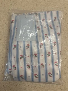 Hill House Home Changing Table Pad Sheet Blue stripes Pink Flowers Brand new - Picture 1 of 4