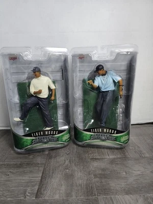 2 Tiger Woods Action Figure SERIES 1 1#2 II Upper Deck Pro Shots 2008 PGA statue - Image 1 of 4