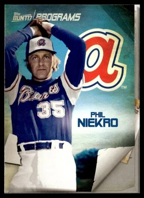 2017 Topps Bunt Programs Phil Niekro Atlanta Braves #PR-PN - Image 1 of 2