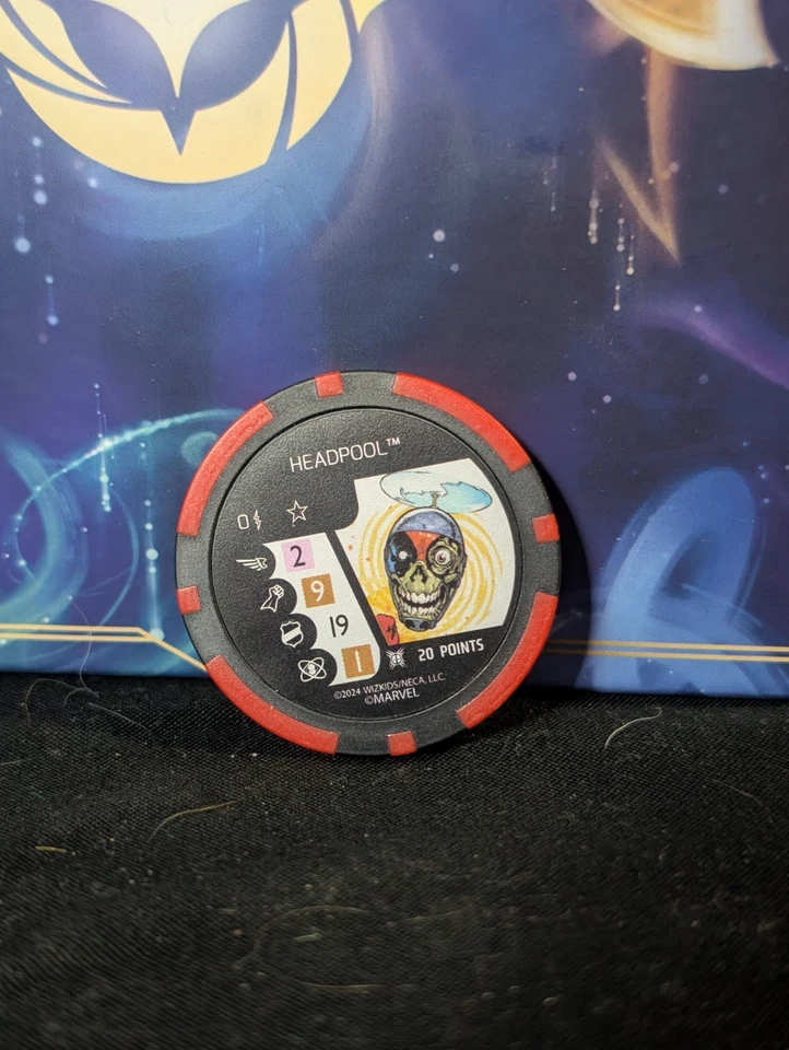 HEROCLIX DEADPOOL WEAPON X BYSTANDER TOKEN HEADPOOL — 第 1/1 张图片