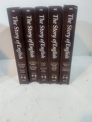The Story of English - Boxed Set (VHS, 1997, 5-Tape Set, 5 Tapes) Robert Macneil - Image 1 of 4
