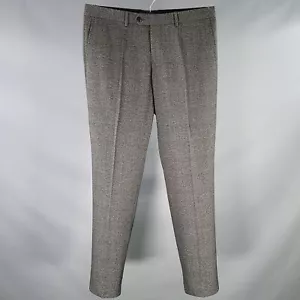 DOLCE & GABBANA Size 34 Grey Glenplaid Polyester Blend Tapered Dress Pants - Picture 1 of 6