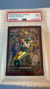 2006 AARON RODGERS BOWMAN CHROME #201 PSA 9 PACKERS
