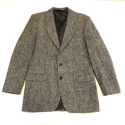Vintage John Alexander Harris Tweed 100% Scottish Wool Suit Jacket Herringbone  - Image 1 of 4