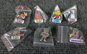 Chuck E Cheese Cast Member Certified Pins Set Of 7 New Old Stock - Picture 1 of 6