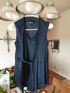Tricot Comme des Garcons Women Sleeveless Top Sz Sm Dark Navy Elegant Layered - Picture 1 of 13
