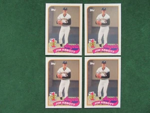 Lote de (4) tarjetas de novato Topps Jim Abbott #573 1989 sin precio base como nuevas o mejores - Imagen 1 de 2