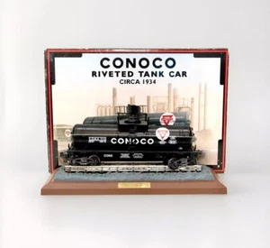1934 Conoco Riveted Tank Car Replica Coin Bank With Box & Stand NEW 1994 Lim. Ed - Picture 1 of 4