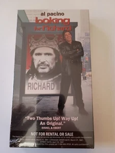 Looking For Richard Screener Starring Al Pacino VHS New Sealed Promo CIB - Picture 1 of 8