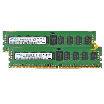 Samsung 2x 8GB 1RX4 DDR4 2133P PC4-17000mhz CL15 REG-Server Desktop Memory RAM - Image 1 of 4
