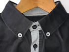 Fred Perry Button Down Long Sleeve Contrast Pinstripe Shirt Medium
