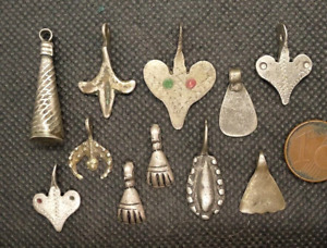 Lot Pendentif Argent Ancien Collier Maroc Antique Berber Moroccan Silver Pendant