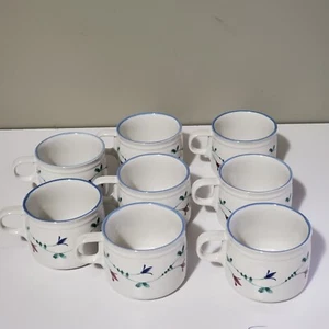 Savior Vivre Portofino Blue JF036 Coffee Tea Cups Mugs (Set of 8) Exc Condition - Picture 1 of 16