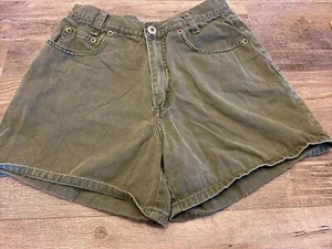 Vintage 90s The Limited Shorts Youth Size 12 High Waist Olive Green Denim - Picture 1 of 8