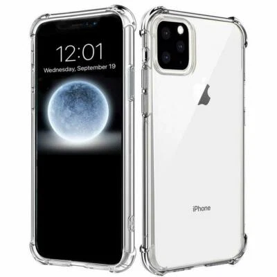 Funda Carcasa Transparente Resistente para Apple iPhone 13 12 11 Pro XS Max XR 7 8 Plus SE Foto 1 de 4