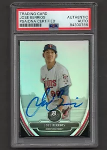 Jose Berrios Signed Autographed 2013 Bowman Platinum #84 RC PSA DNA COA Lot #1 - Picture 1 of 2