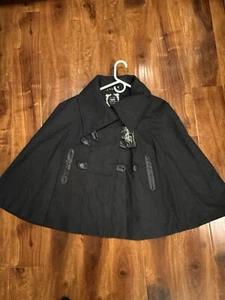 Yoki New York Collection Black double breasted Cape Size XL - Picture 1 of 17