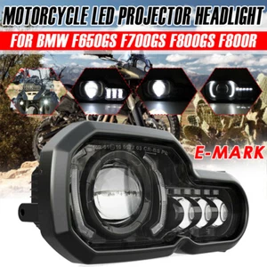 Emark LED Headlight Halo DRL For Motorcycle F800R F650GS F700GS F800GS Adventure - Picture 1 of 12
