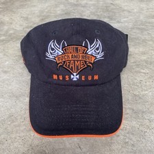 Rock and Roll Hall Of Fame Museum Baseball Cap Hat Adjustable Snapback Orange