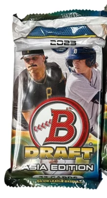 (1) 2023 BOWMAN DRAFT CHROME ASIA EDITION BASEBALL JUMBO HOBBY PACK NEW SEALED - Image 1 of 2