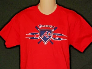 Atlanta Braves T-Shirt rot Jungen Größe Large 14/16 MLB Baseball NEU Kurzarm - Bild 1 von 5