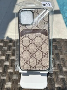 Luxurious Outlet Designer Tan Unisex Signature Wallet Case for iPhone 12 ! - Picture 1 of 1