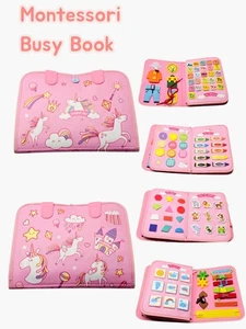 Montessori Busy Book for Toddlers, Quiet Book, Early learning toy w/activities - Picture 1 of 8