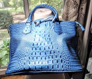 FANTASTICA BORSA A TRACOLLA BLU LUSSUOSA FANTASIA FINTO COCCODRILLO. Tracolla. Nuovo senza etichette - Foto 1 di 6